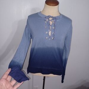 Mudd- Long Sleeve - Blue Ombre Shirt- W Sz XS